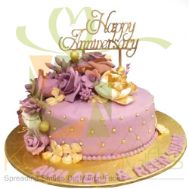 Happy Anni Floral Cake