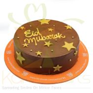 Brown And Golden Star Eid Cake