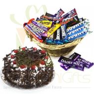 Cake With Choco Basket