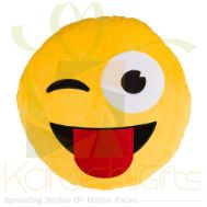 Eye Winking Emoji Cushion