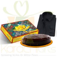 Mango Box Black Shirt With Cake