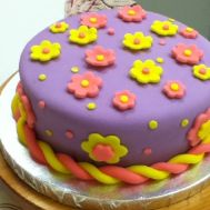 Floral Fondant Cake (3lbs)