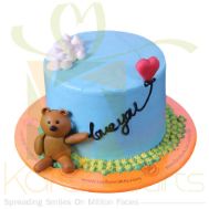 Love Theme Teddy Cake By Sachas
