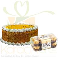 Mango Cake With Ferrero