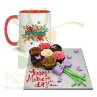 Mothers Day Mug With Floral Cup Cakes