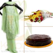 Suit Flowers Cake For Her