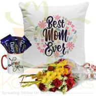 Choc Love Mug Cushion Flowers For Mom