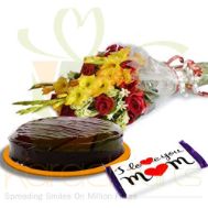 Cake Flowers With Love Choc