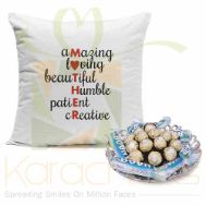 Mother Cushion With Choco Tray