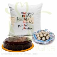 Mother Cushion Choc Tray And Cake