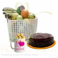 Fruits Cake With Choc Mom Mug