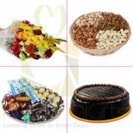 Dry Fruits Cake Chocs Flowers