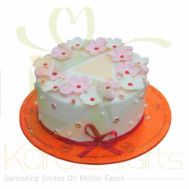 Pink And White Flower Cake - Sachas