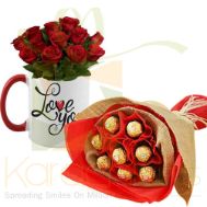 Rose Mug With Ferrero Bouquet