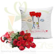 Roses With Couple Cushion