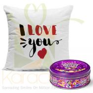 Love Cushion And Chocs