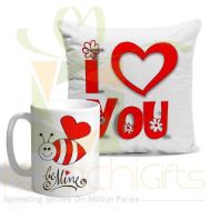 Be Mine Cushion Mug Combo