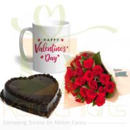 Love Mug With Roses & Cake