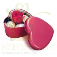 Choc And Rose Heart Tin