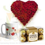 Rose Heart Mug And Rochers