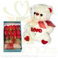Love Bear With Rose Box