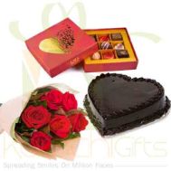 Heart Cake Red Roses And Lals Chocolate